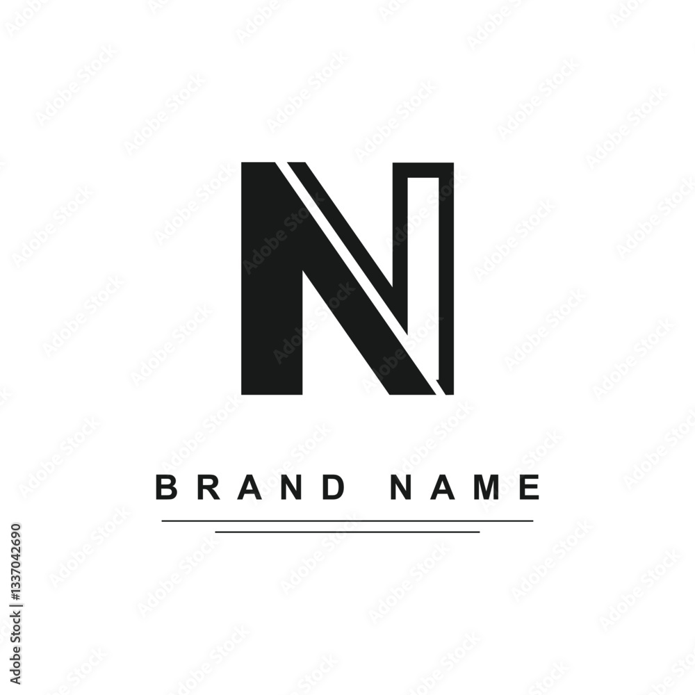 Letter N monogram logo Letter N monogram logo
