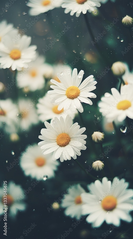 Naklejka premium Daisies outdoors blossom flower.