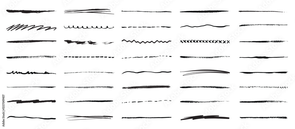 underline vector set