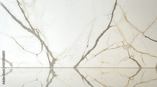 White marble texture, reflective surface