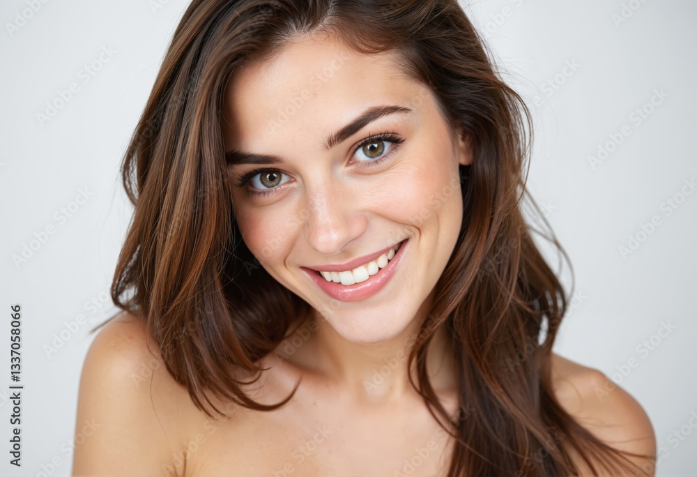 portrait of a beautiful young woman over white background. portrait of a beautiful young woman over white background.