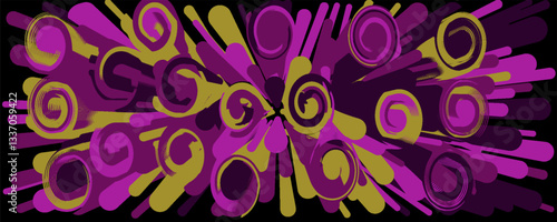 Colorful Lines Random Distribution Computational Generative Art background illustration