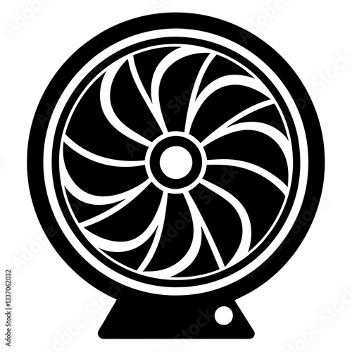 Editable vector bathroom exhaust fan illustration for commercial or personal use. High-resolution design in multiple file formats.