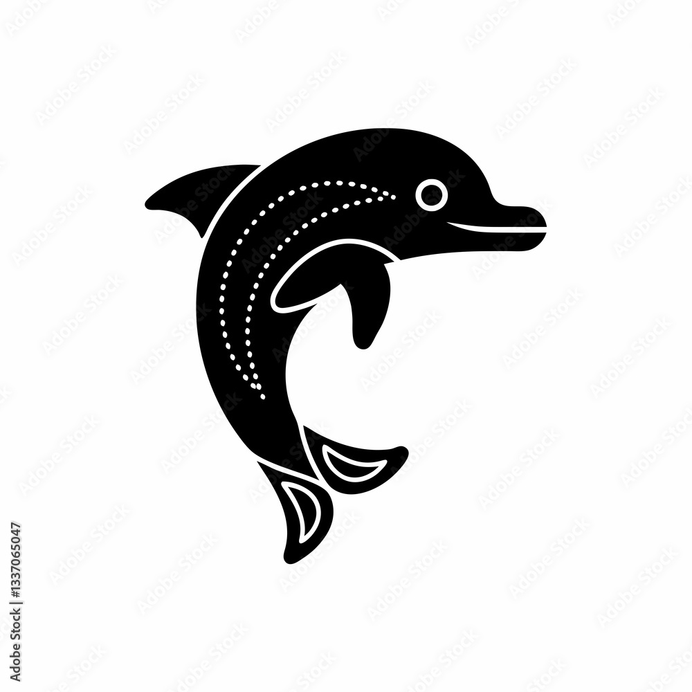Naklejka premium creative details Dolphin Icon vector illustration