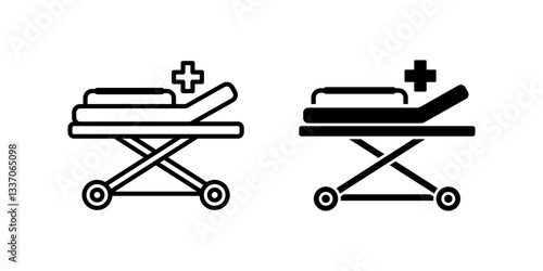 Stretcher icon set. for mobile concept and web design on white background