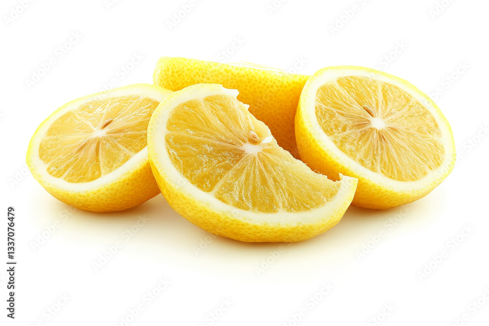 lemons on white background cutout image and isolated on transparent background lemons on white background cutout image and isolated on transparent background