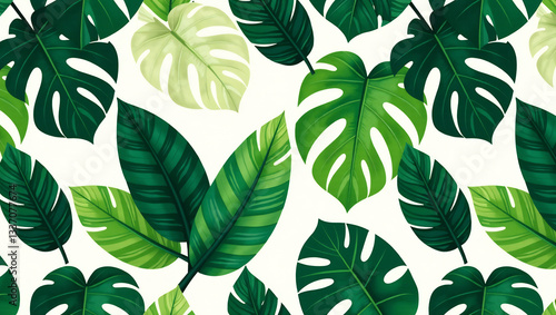 Tropical Leaf Pattern - Lush & Exotic