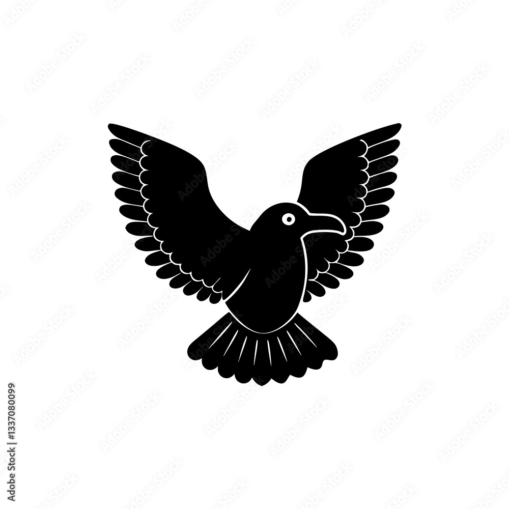 Obraz premium creative details Seagull Icon vector illustration