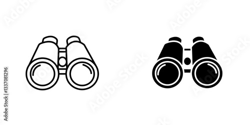 Binocularsicons for ui. vector illustration