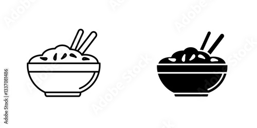 Bowl riceicons for ui. vector illustration
