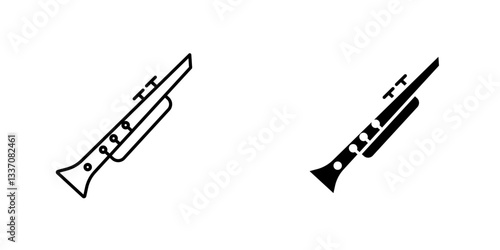 Clarineticons for ui. vector illustration