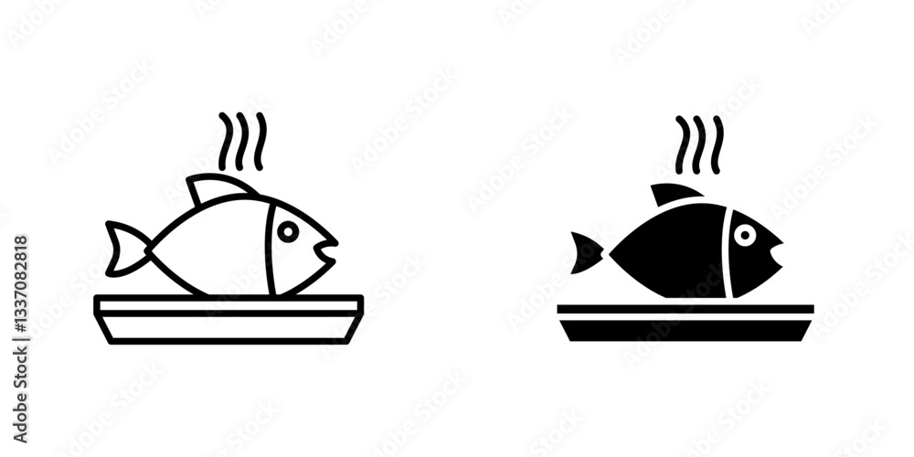 Cooked Fishicons for ui. vector illustration Cooked Fishicons for ui. vector illustration
