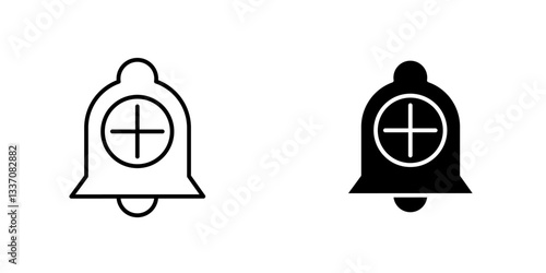 Cowbell circle plusicons for ui. vector illustration