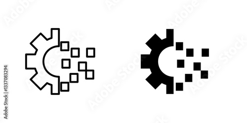 Digital transformationicons for ui. vector illustration