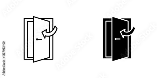 Door closedicons for ui. vector illustration