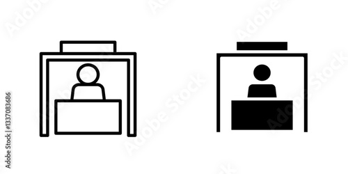 Exhibitoricons for ui. vector illustration