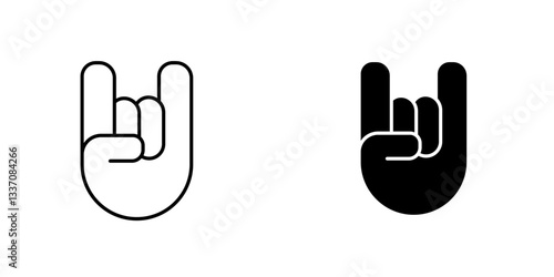 Hand Hornsicons for ui. vector illustration