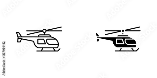 Helicoptericons for ui. vector illustration