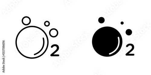 Oxygen O2icons for ui. vector illustration
