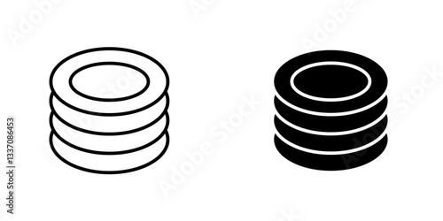 Platesicons for ui. vector illustration