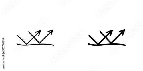 Reflecticons for ui. vector illustration