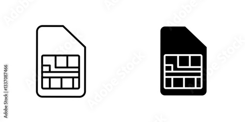 Sim cardicons for ui. vector illustration