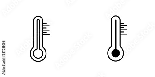 Temperatureicons for ui. vector illustration