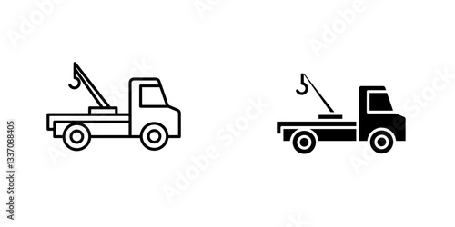 Tow truckicons for ui. vector illustration
