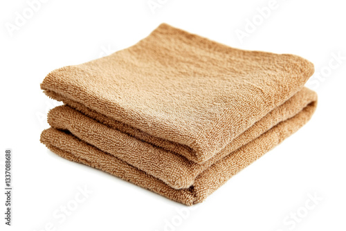 a pile of towels on a white background cutout image and isolated on transparent background 