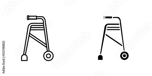 Walkericons for ui. vector illustration