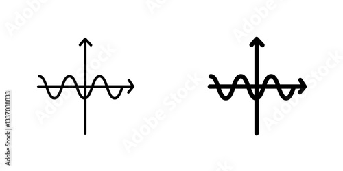 Wave sineicons for ui. vector illustration