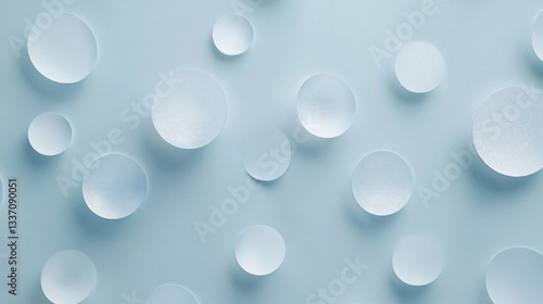 Wallpaper Mural Abstract blue background with white transparent circles Torontodigital.ca