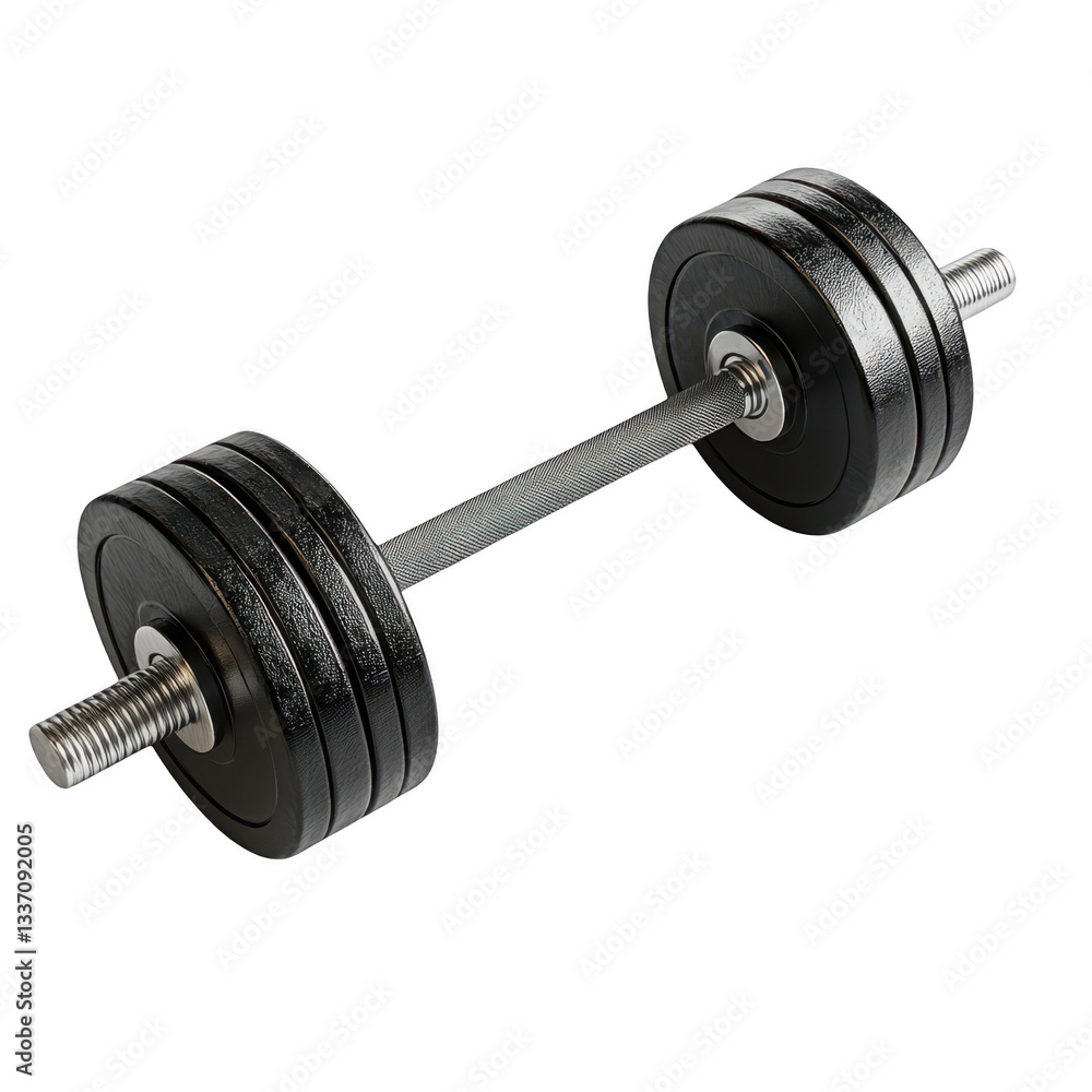 Naklejka premium High-Quality Dumbbell Isolated on White Background for Fitness