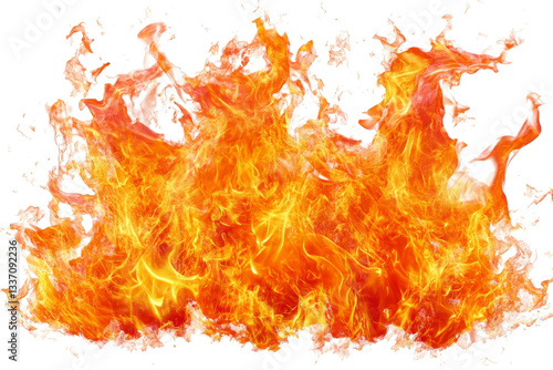 Wallpaper Mural fire flames on white background cutout image and isolated on transparent background  Torontodigital.ca