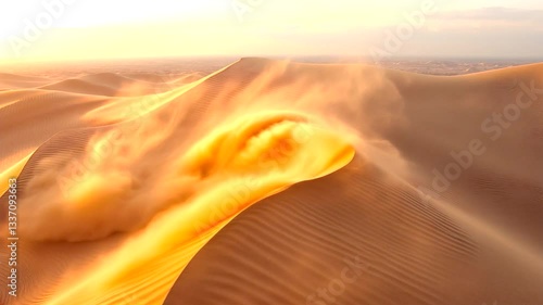 Cinematic background with ripples texture on the surface of desert nature 4k Video. generated with AI