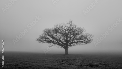 L'arbre sous la brume