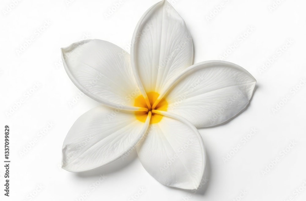Naklejka premium A beautiful jasmine flower is isolated on white, collage