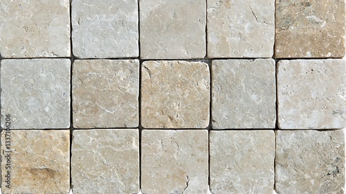 Wallpaper Mural Stone tiles arrange together, close up, neutral background, for building material applications Torontodigital.ca