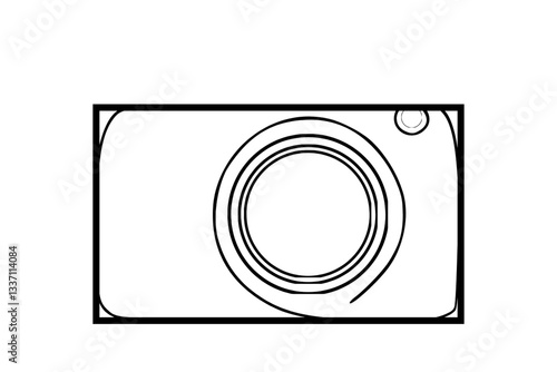 Camera Icon – Simple Photography Symbol in Line Art