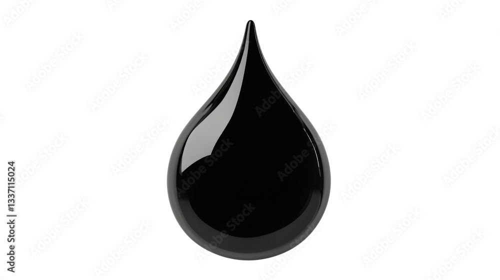 Black oil drop isolated on white background Black oil drop isolated on white background