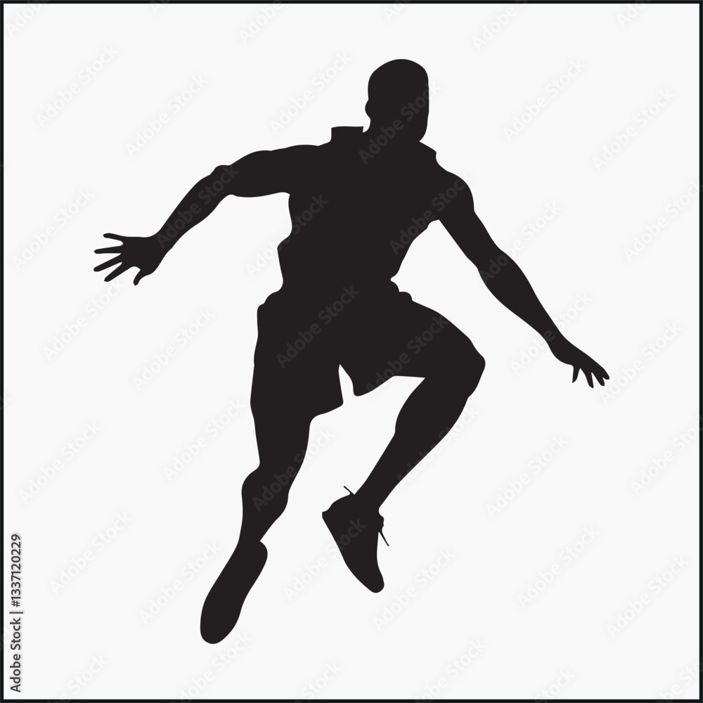 Athlete Long Jump Impact silhouette Athlete Long Jump Impact silhouette