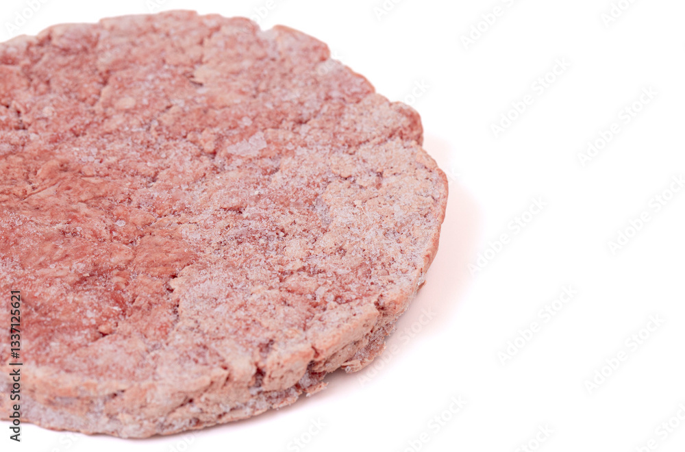 Beef Hamburger Patties Isolated on a White Background Beef Hamburger Patties Isolated on a White Background