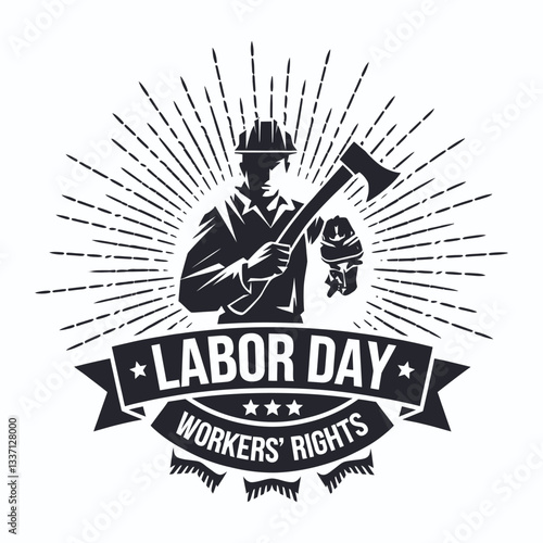 Happy Labor Day Illustration Design.