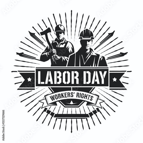 Happy Labor Day Illustration Design.