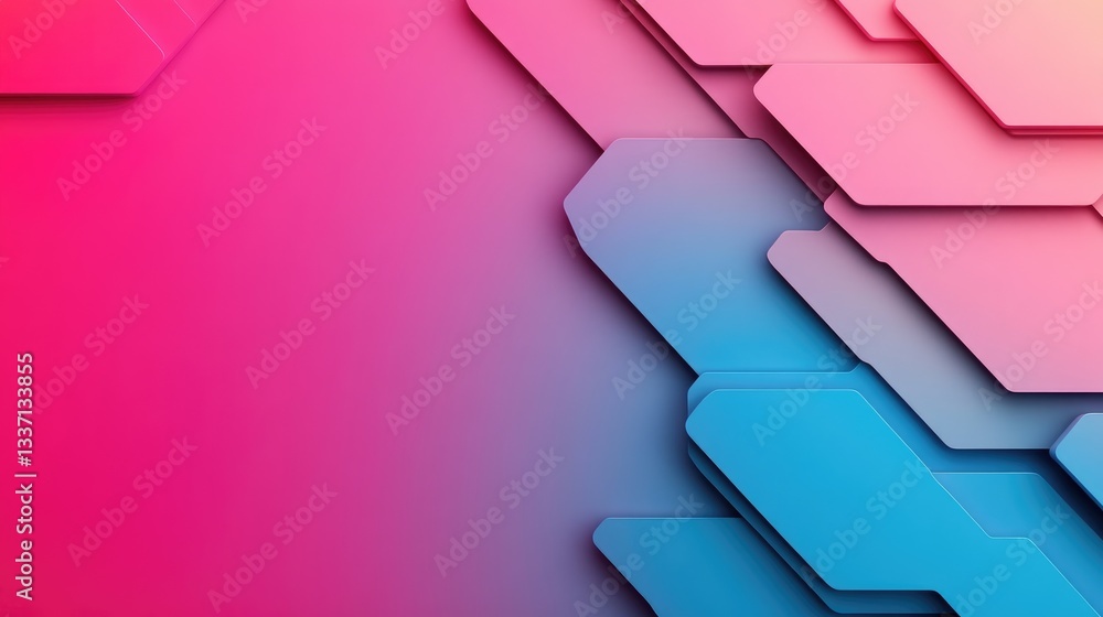 Futuristic geometric pattern with sharp neon blue and pink contrasts Futuristic geometric pattern with sharp neon blue and pink contrasts