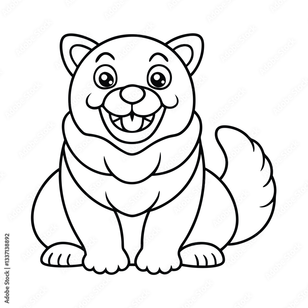 Fototapeta premium coloring book page