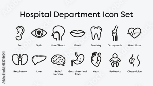 Hospital Department Icon Set