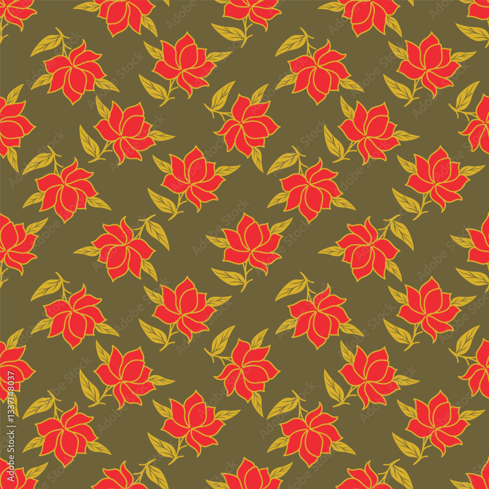 Cute white flowers seamless pattern Cute white flowers seamless pattern