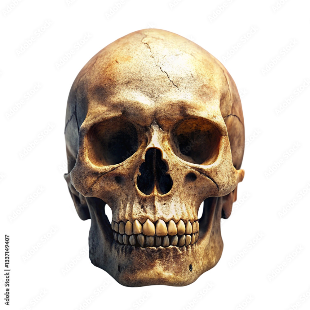 Obraz premium skull on white