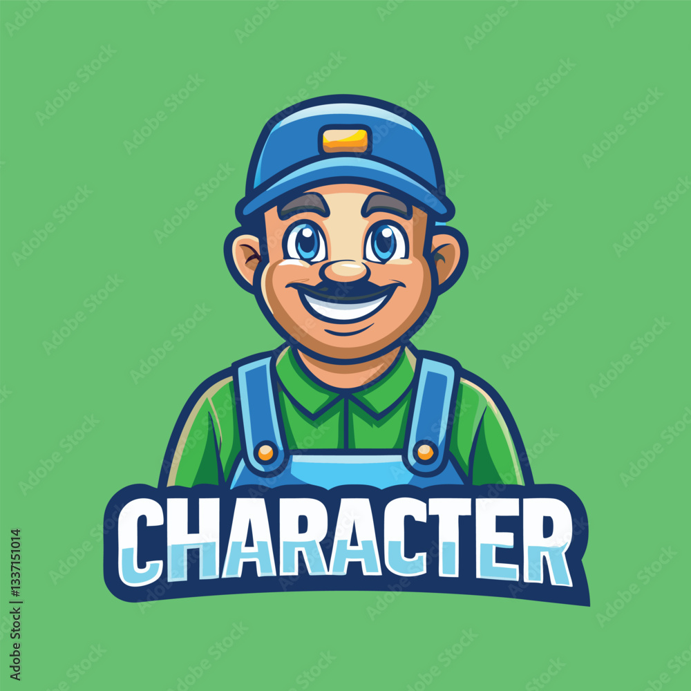Vector Illustration of a Character Mascot Logo Design Featuring a Playful Animal Vector Illustration of a Character Mascot Logo Design Featuring a Playful Animal